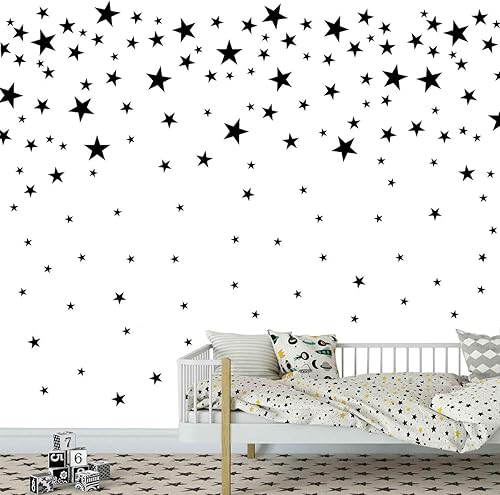 174 calcomanías de pared de estrellas de tamaño mixto, decoración del hogar, dormitorio, extraíble, guardería, calcomanías de pared para niños,