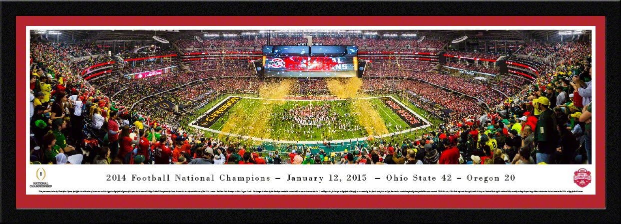 Blakeway Worldwide Panoramas, Inc. Ohio State, 2014 College Football Champions - Panoramic Framed Picture or Poster