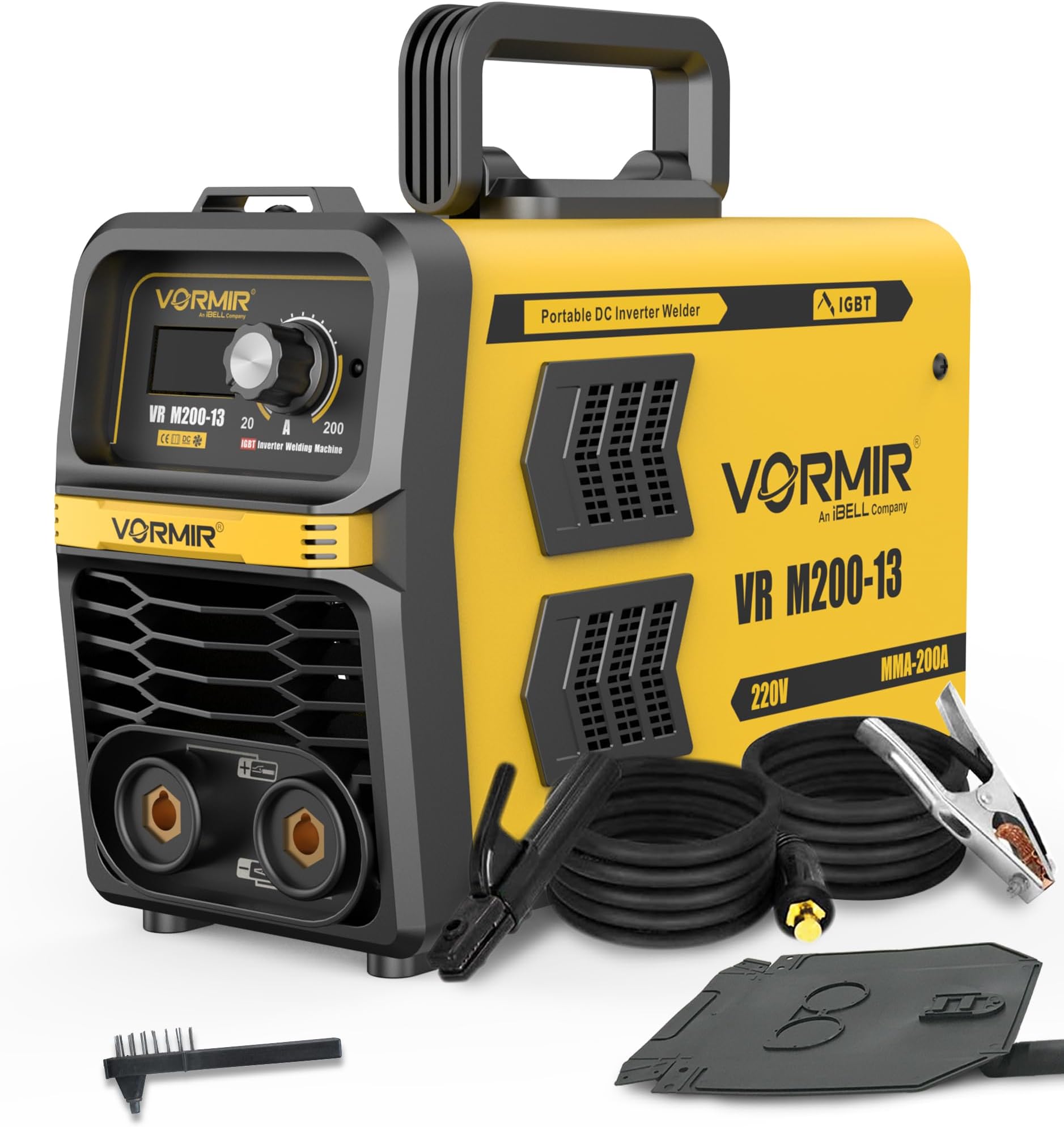 VORMIR VR M200-13 Inverter ARC Welding Machine (IGBT) 200A | Built-in Hot Start, Anti-Stick, Arc Force | Supports 1.6–3.2mm Electrodes | 220V
