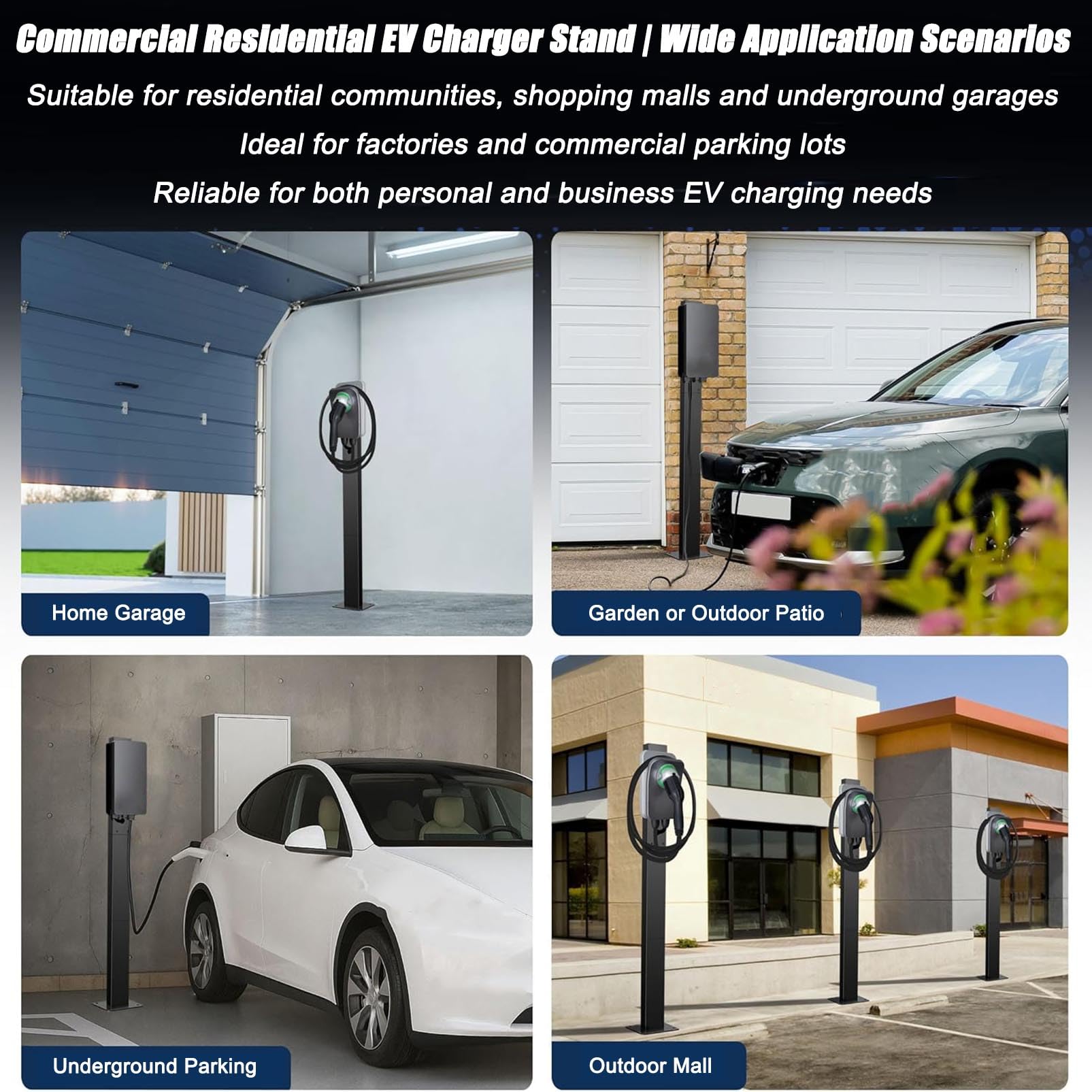 Universeller freistehender Montagepfosten für E-Auto Ladestation außen