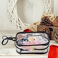 Vista 7 de TOYANDONA 2 juegos de bolsas transparentes con llavero portátil para muñecas pequeñas, bolsa de almacenamiento para colgar persianas, caja