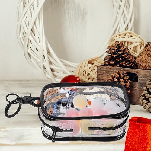 Miniatura 7 de TOYANDONA 2 juegos de bolsas transparentes con llavero portátil para muñecas pequeñas, bolsa de almacenamiento para colgar persianas, caja