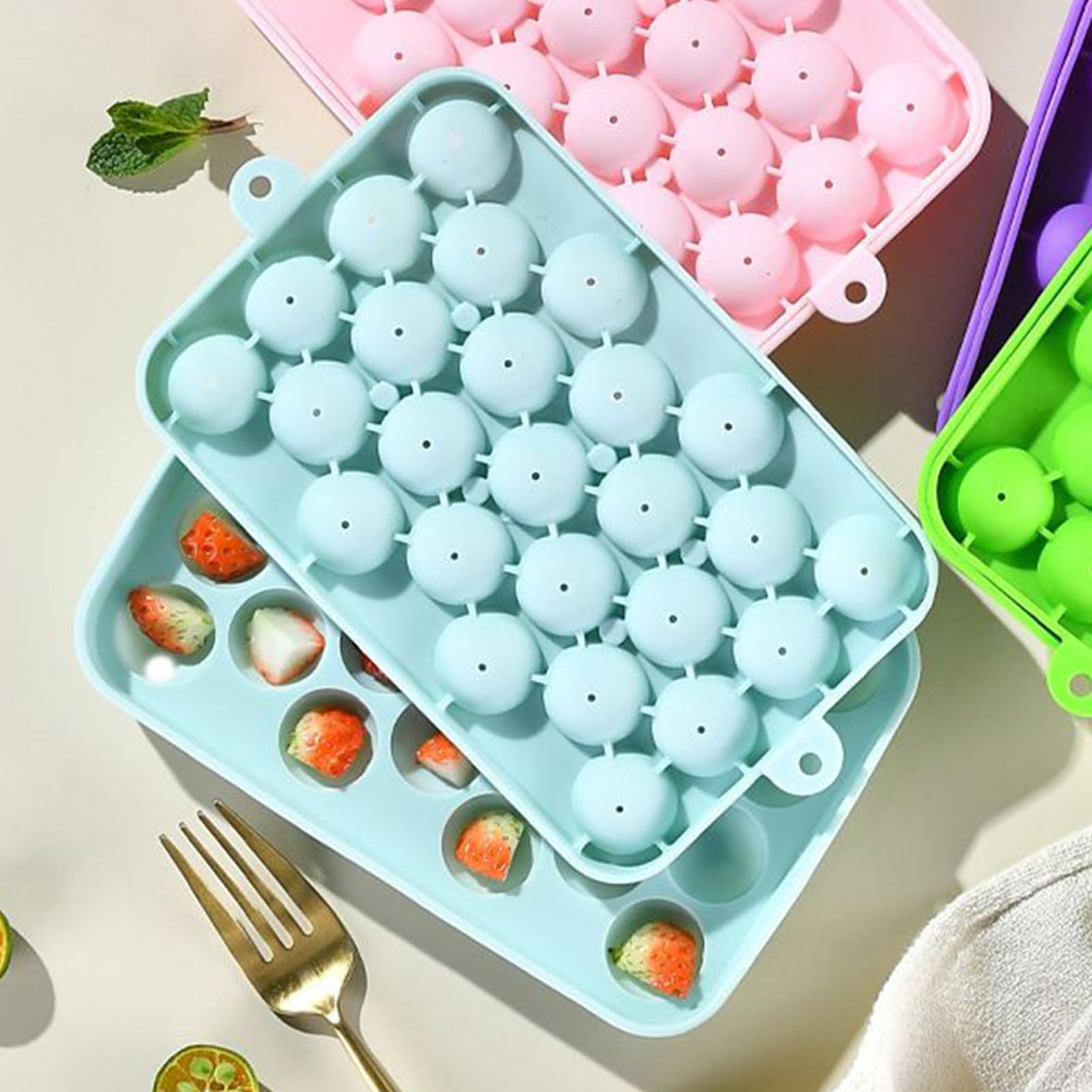 Bac À Glaçons En Silicone Moule Souple Pour Cuisine Avec Alvéoles Pour
