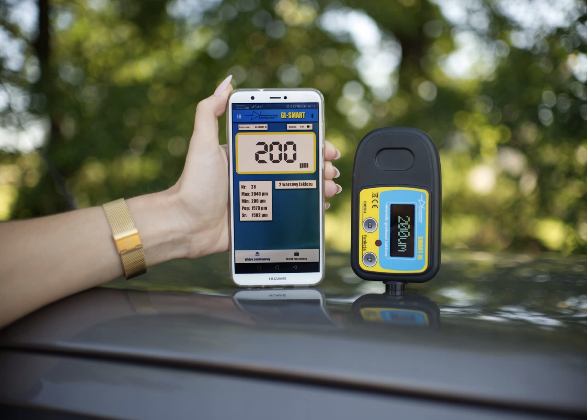 Stal i aluminium Prodigy-Tech Gauge Gl-Smart-Xl grubość powłoki do testera lakieru samochodowego