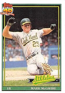 1991 Topps #270 Mark McGwire NM-MT Oakland Athletics Baseball