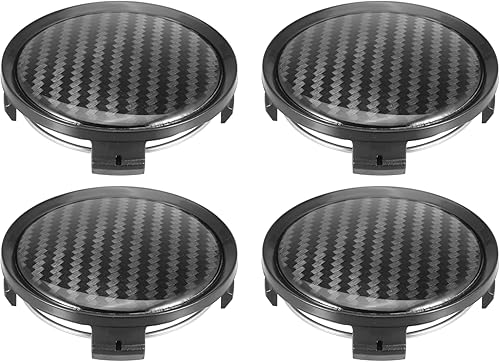 X AUTOHAUX Tapacubos centrales de rueda de 2.874 in y 2.953 in, cubre llantas universales, piezas de tapa de cubo para coche, color negro
