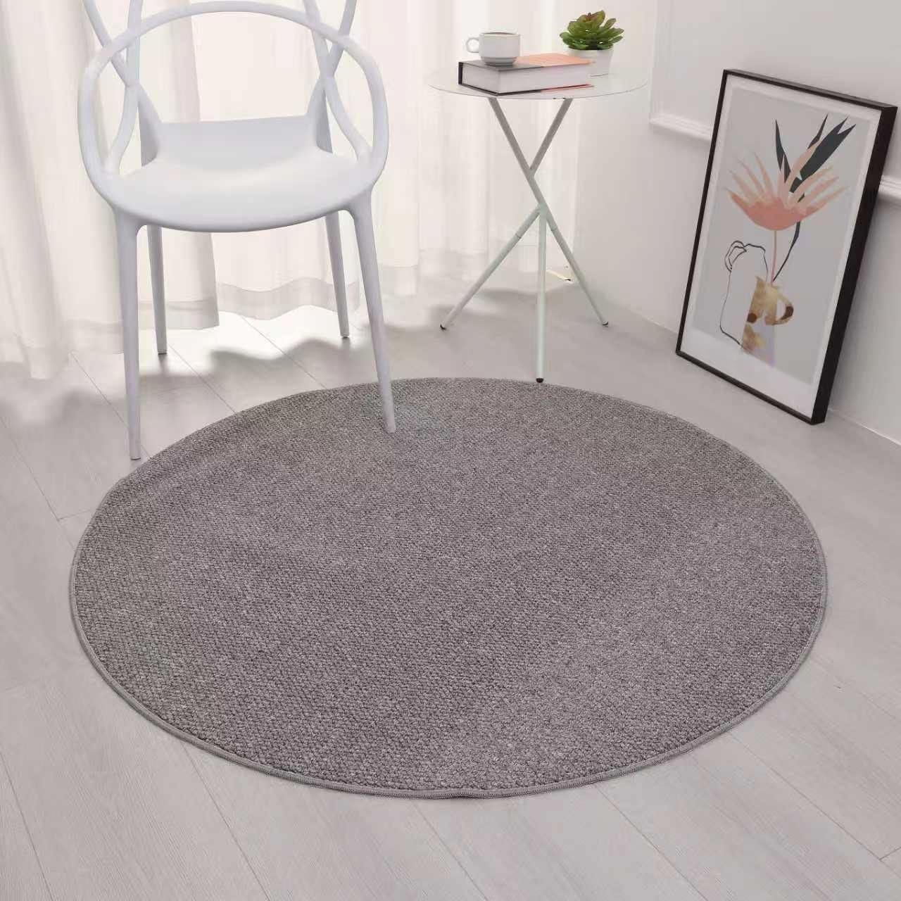 Round Thick Waterproof Non-Slip Rug Pad Durable Felt Floor Protector for All Floors & Hardwood Keeps Rugs in Place with Cushioning & Anti-Slip Grip (Grey,3FT Round)