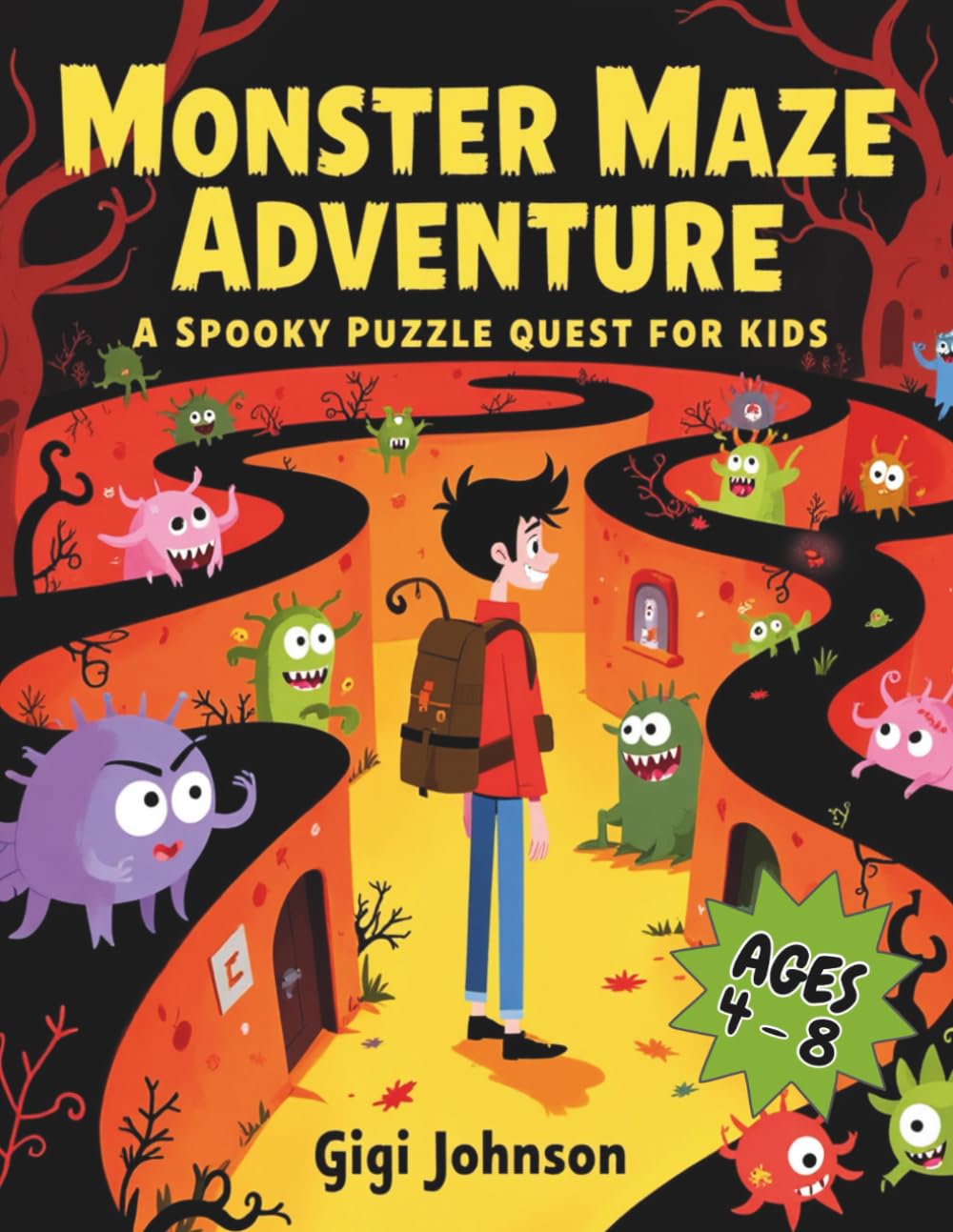 Monster Maze Adventure: A Spooky Puzzle Quest for Kids Ages 4–8 | Featuring 50 Mazes With Solutions