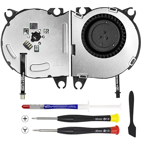 S-Union Nuevo ventilador de refrigeración interno de repuesto para consola Nintendo Switch NS HAC-001 2017 con pasta térmica destornillador y S-Union Nuevo ventilador de refrigeración interno de repuesto para consola Nintendo Switch NS HAC-001 2017 con pasta térmica destornillador y
