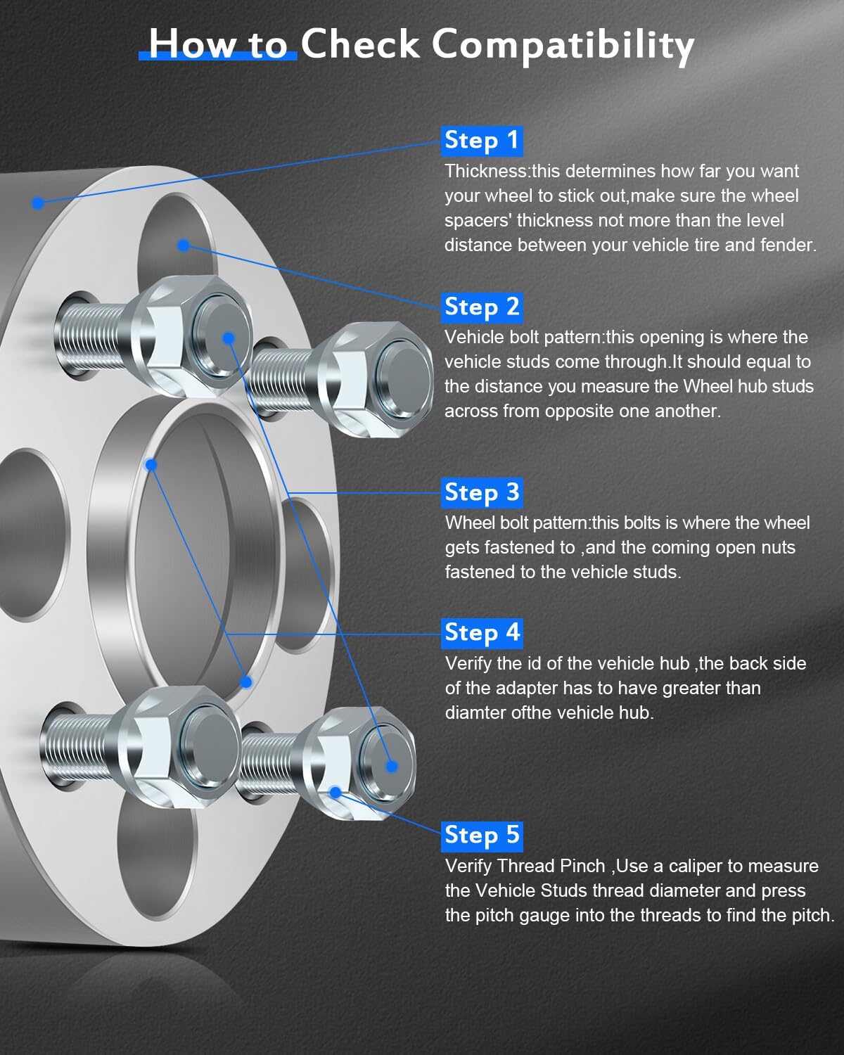ECCPP 4PCS 2 inch Hubcentric Wheel Spacers 4x100mm to 4x100mm fits for 1995-2005 for Dodge Neon |2005-2010 for Chevrolet Cobalt - Image 2