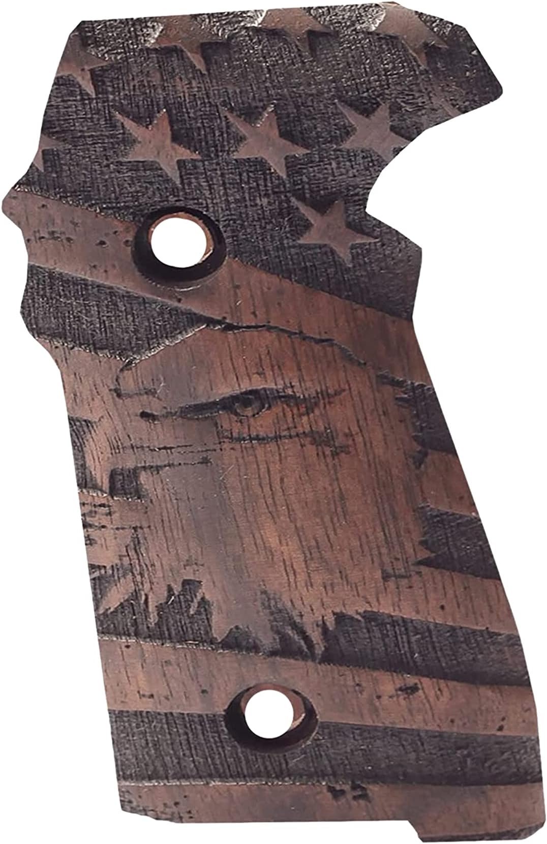 P 228 / P229 Grip Black Gun Grips Natural Wood Grip 3D Texture with German Silver Carving Perfect for Your Holster Weapon Speed and Accuracy and Design