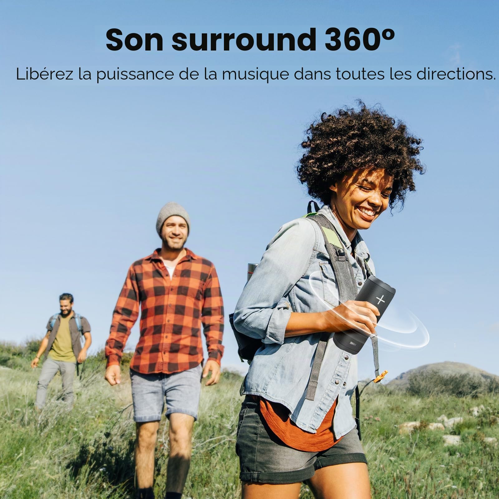 Tribit StormBox 2 Enceinte Bluetooth Portable, 34 W, Son Surround 360° | XBass, 24 h d'autonomie, IPX7 étanche, Bluetooth 5.3, EQ personnalisé, appairage TWS, micro intégré, plein air