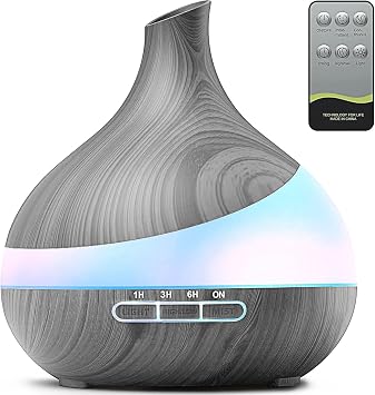 HJTHJT 500ML Essential Oil Diffuser for Home 14 Color LED Humidifier