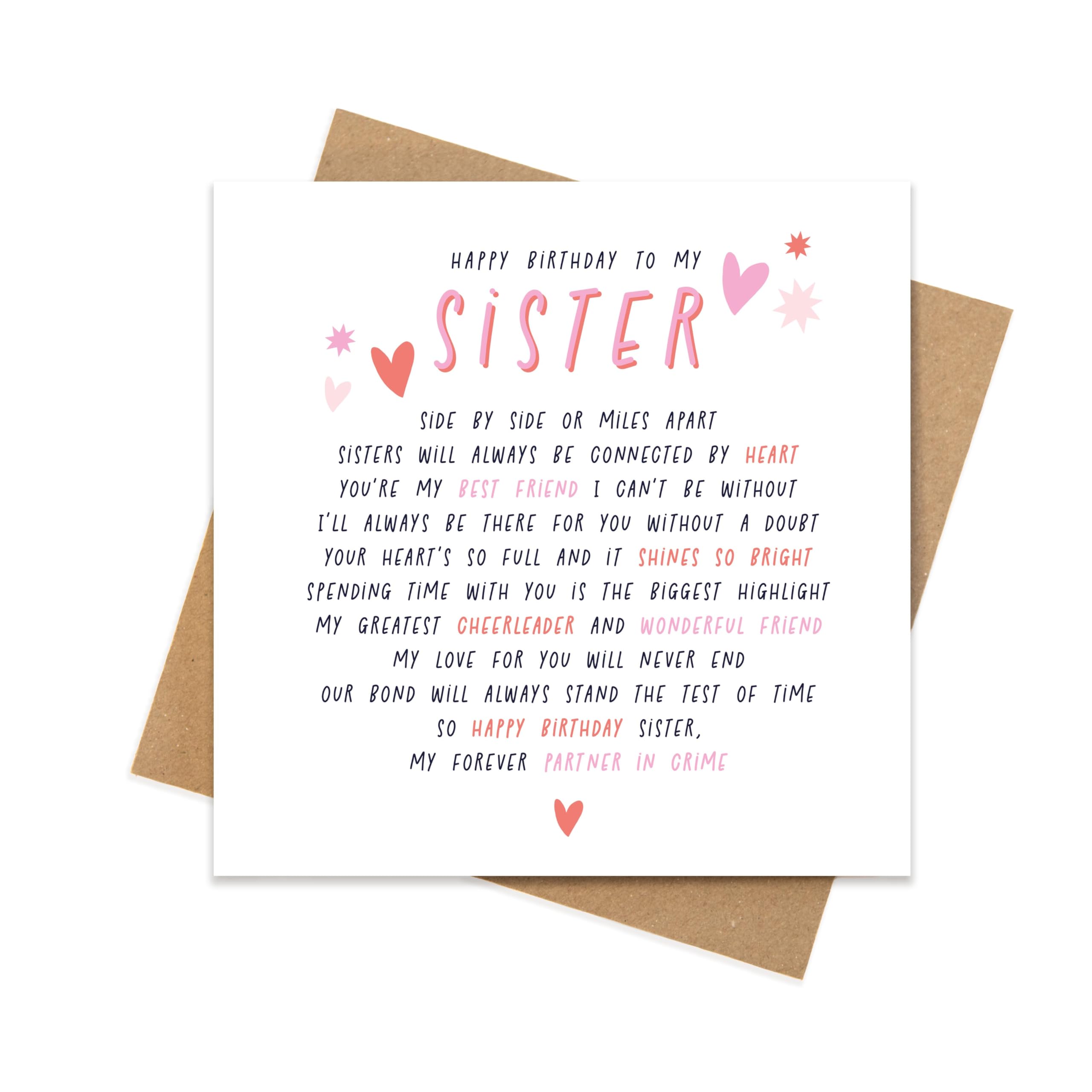 Manta Makes Sister Birthday card, happy birthday card from sister, happy birthday cards for sister, birthday cards for women, sister birthday card adult, happy birthday sister card (To my sister)