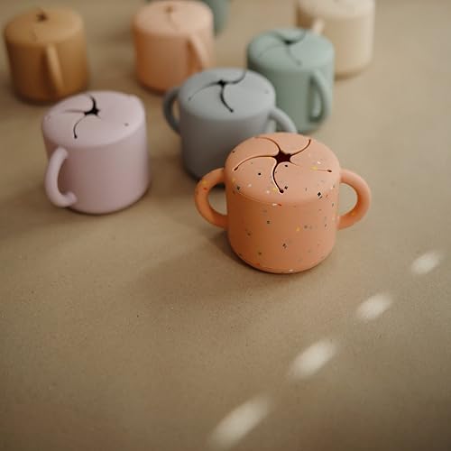 Miniatura 24 de mushie x Bluey Silicone Snack Cup | Contenedor de comida a prueba de derrames para niños pequeños y bebés (marfil azulado) Azul marfil,Bluey