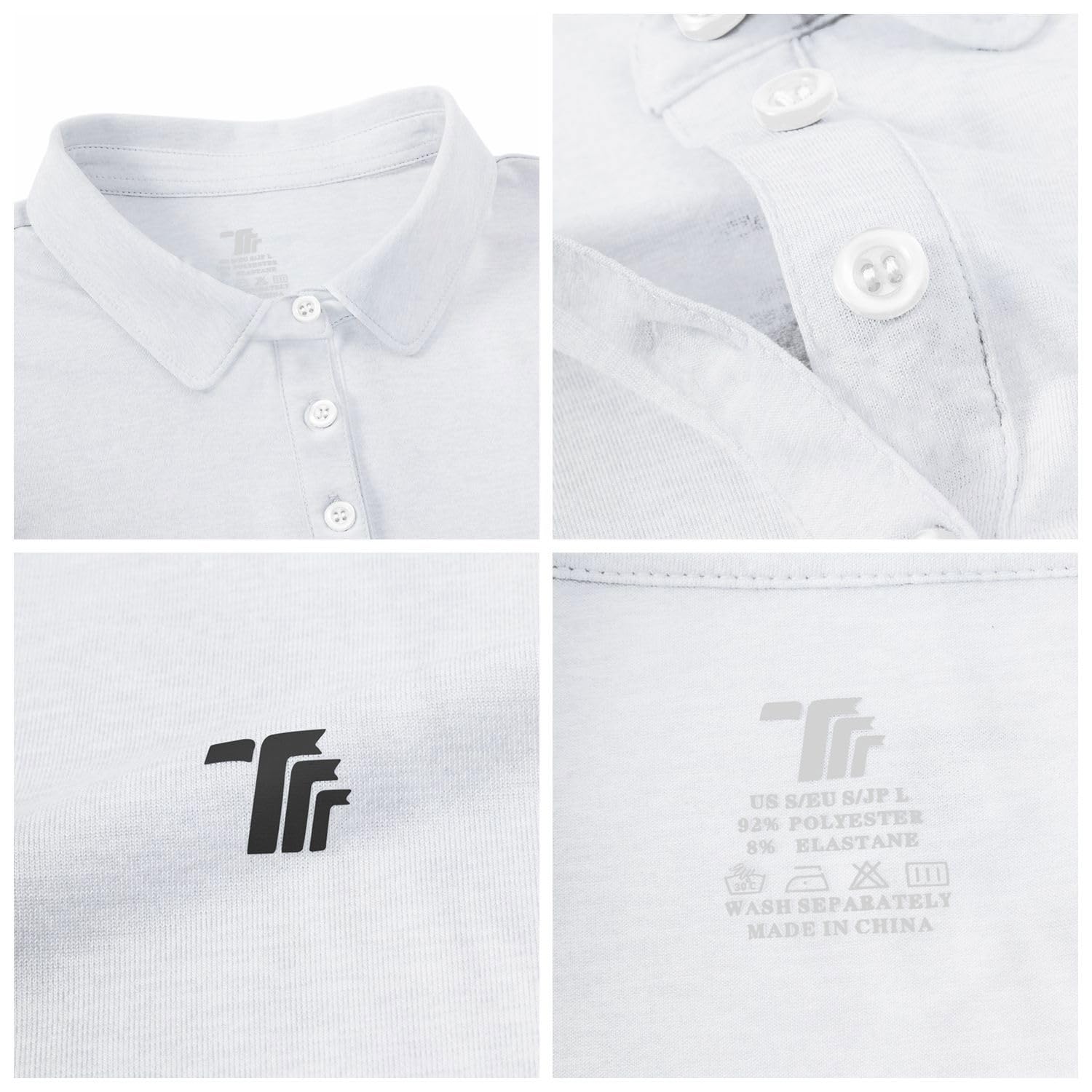 YSENTO Polo de manga corta para mujer, transpirable, de secado rápido, para tenis Blanco S
