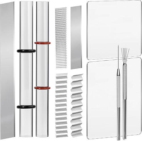 Herramientas de corte de arcilla polimérica, Pasador de rodillo acrílico, Cortadores de arcilla flexible de 5 piezas, Cortadores de cerámica Kit de