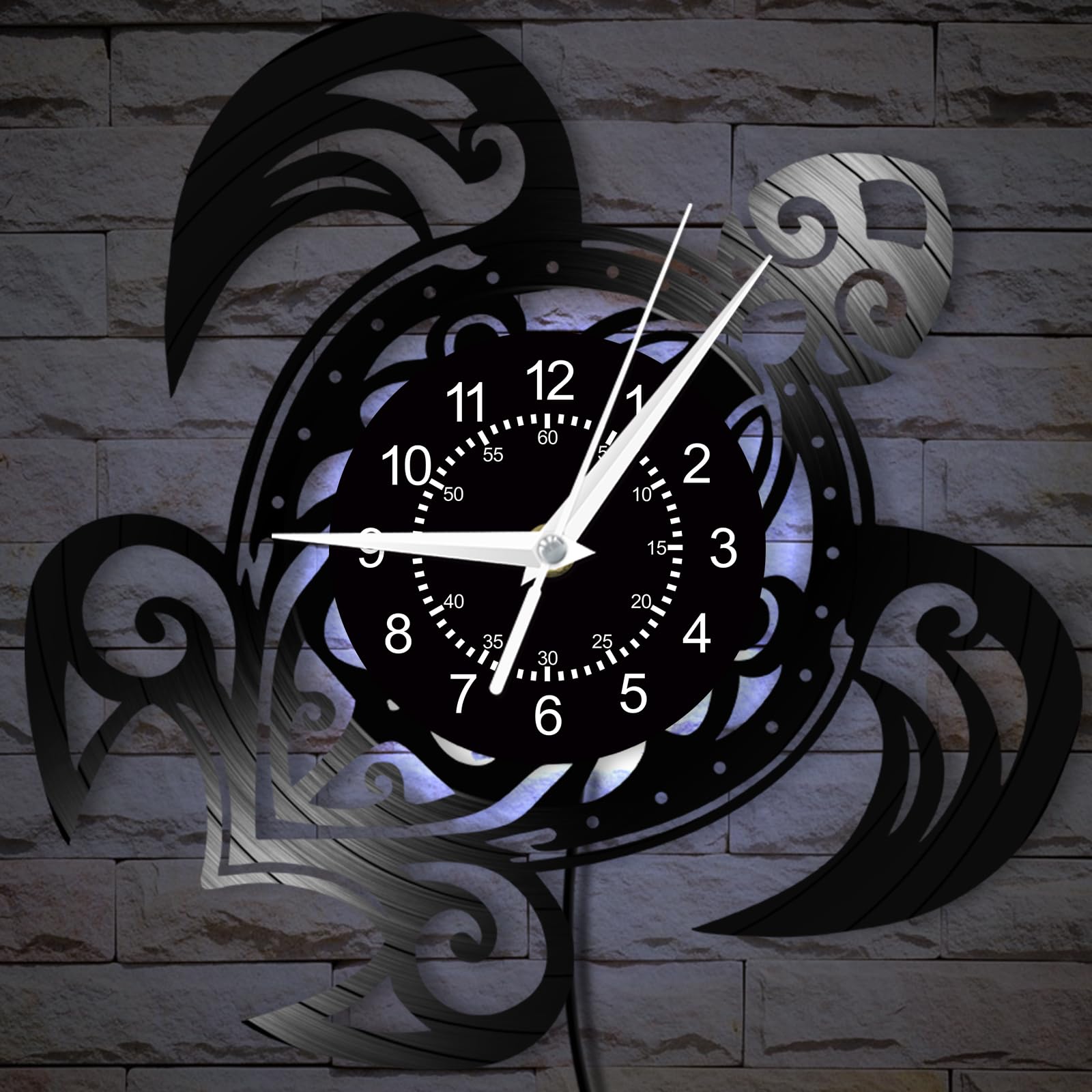Amazon.com: Timeglow Sea Turtle Wall Clock Glow in the Dark, 12