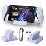 HEATFUN Charging Station for PlayStation Portal Remote Player, Portable PS Portal Charger Dock Stand with Type C Plug, PlayStation 5 PS5 Portable Accessories - White