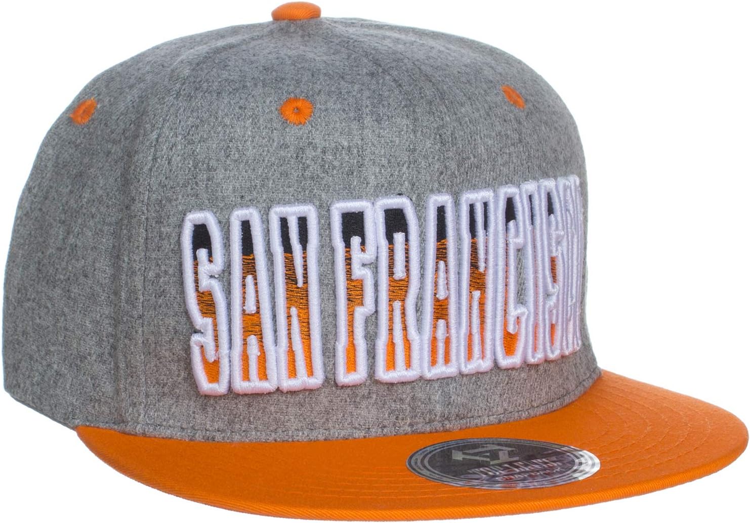 American Cities San Francisco Block Letters Flat Bill Snapback Cap Hat Adjustable Back