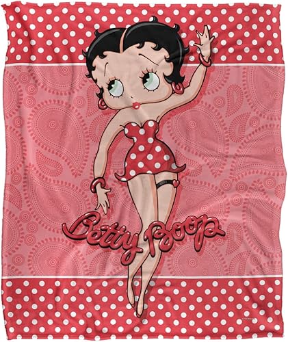 Miniatura 2 de Betty Boop - Manta de cachemira y lunares con licencia oficial de tacto sedoso, súper suave, 50 x 60 pulgadas