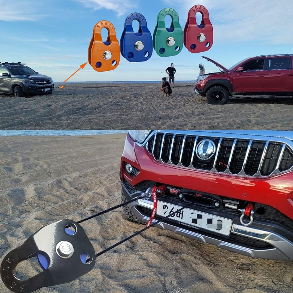 SSACK Snatch Block Snatch Pulley Block for Winches Synthetic Rope Max Load 29,000 lbs : Automotive