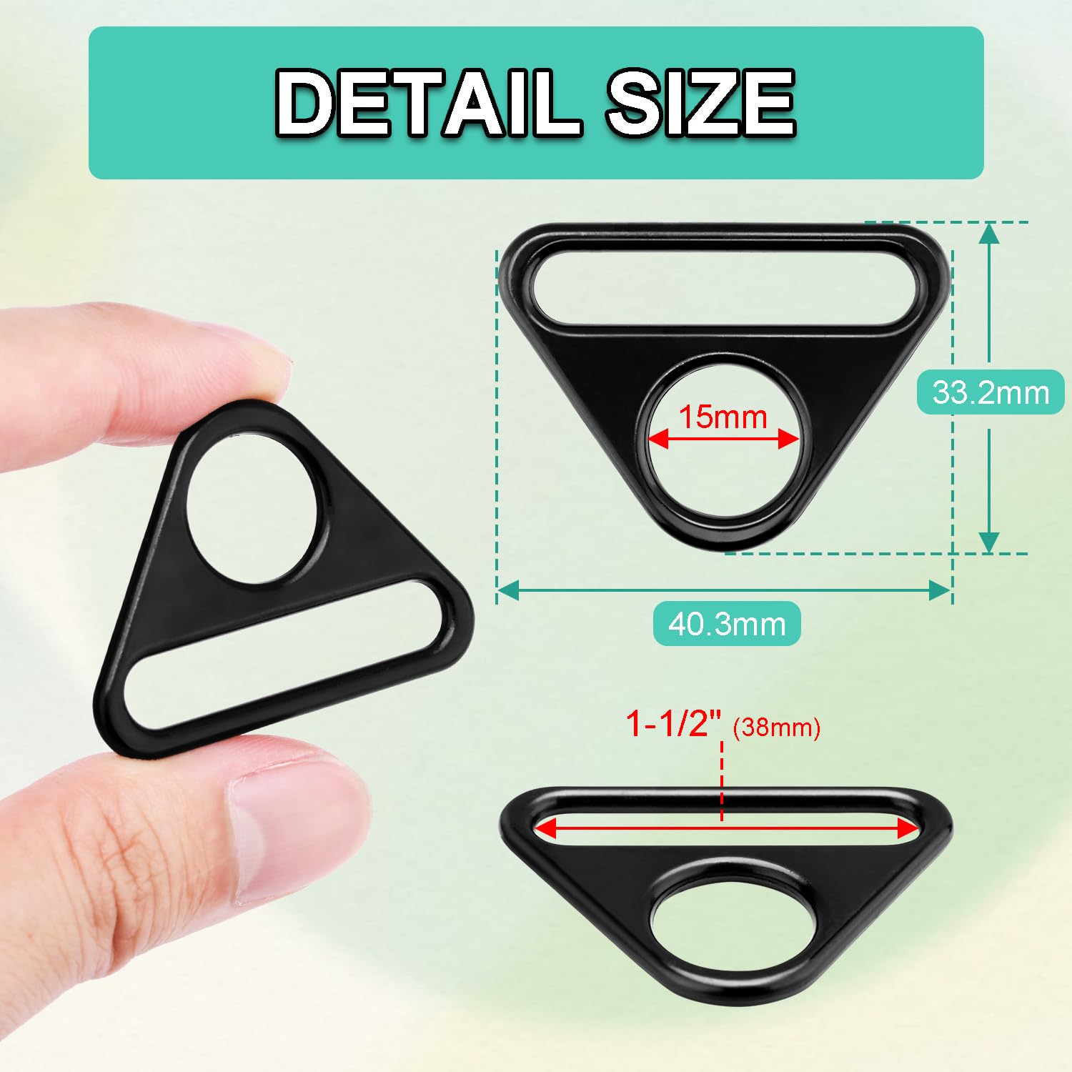 Amazon.com: 12Pack 1-1/2 Inch Triangle D Rings, Metal Triangle