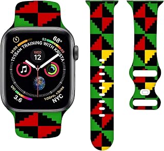 Mardi Cartoon Gras Kawaii Bands Compatible with Apple Watch Band 38mm 40mm 41mm 42mm 44mm 45mm,Silicone Strap Wristbands Compatible with iWatch Bands Series SE 7 6 5 4 3 2 1 for Men Women
