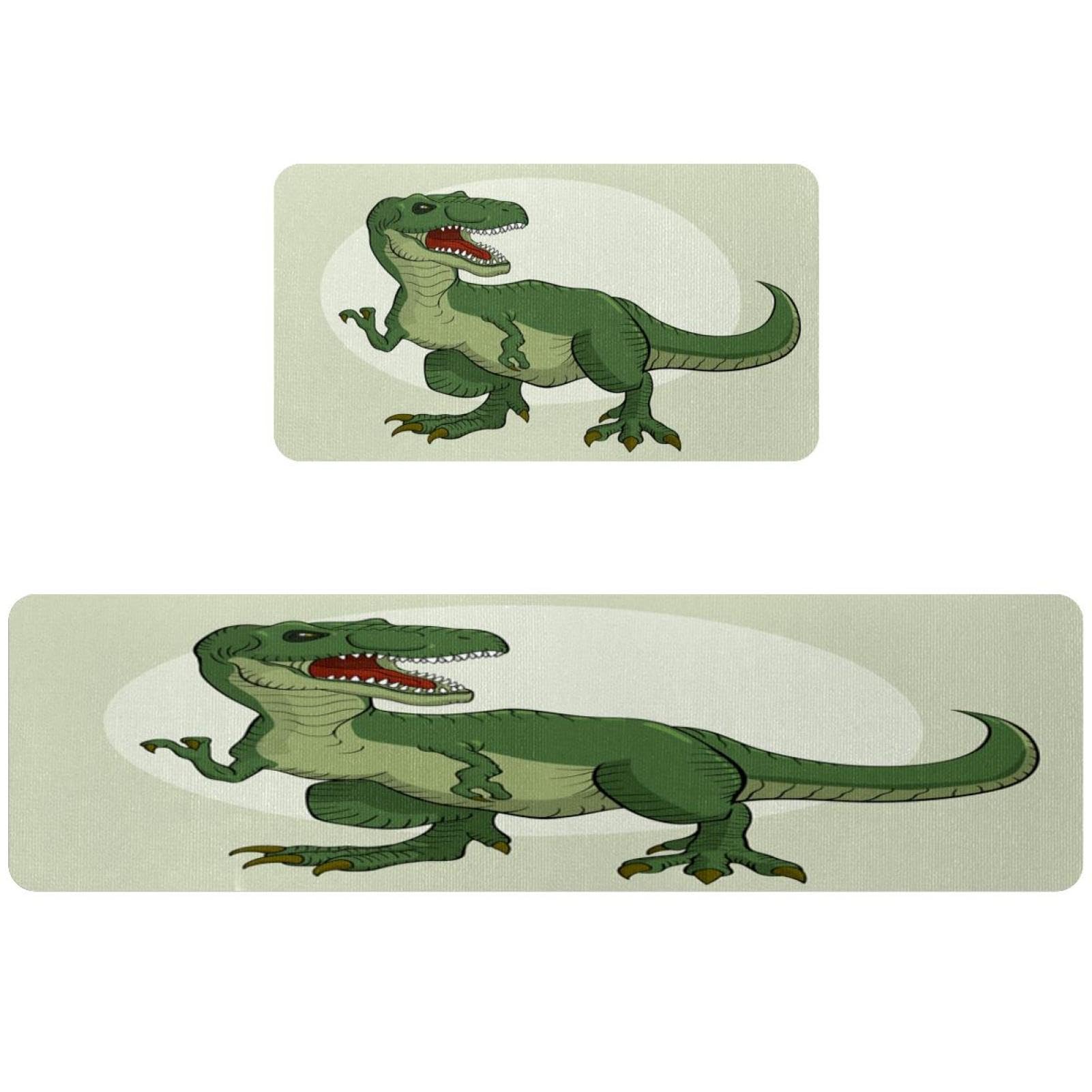 Alfombrillas de cocina de dinosaurio para decorar pasillos y cuartos de lavado antideslizantes