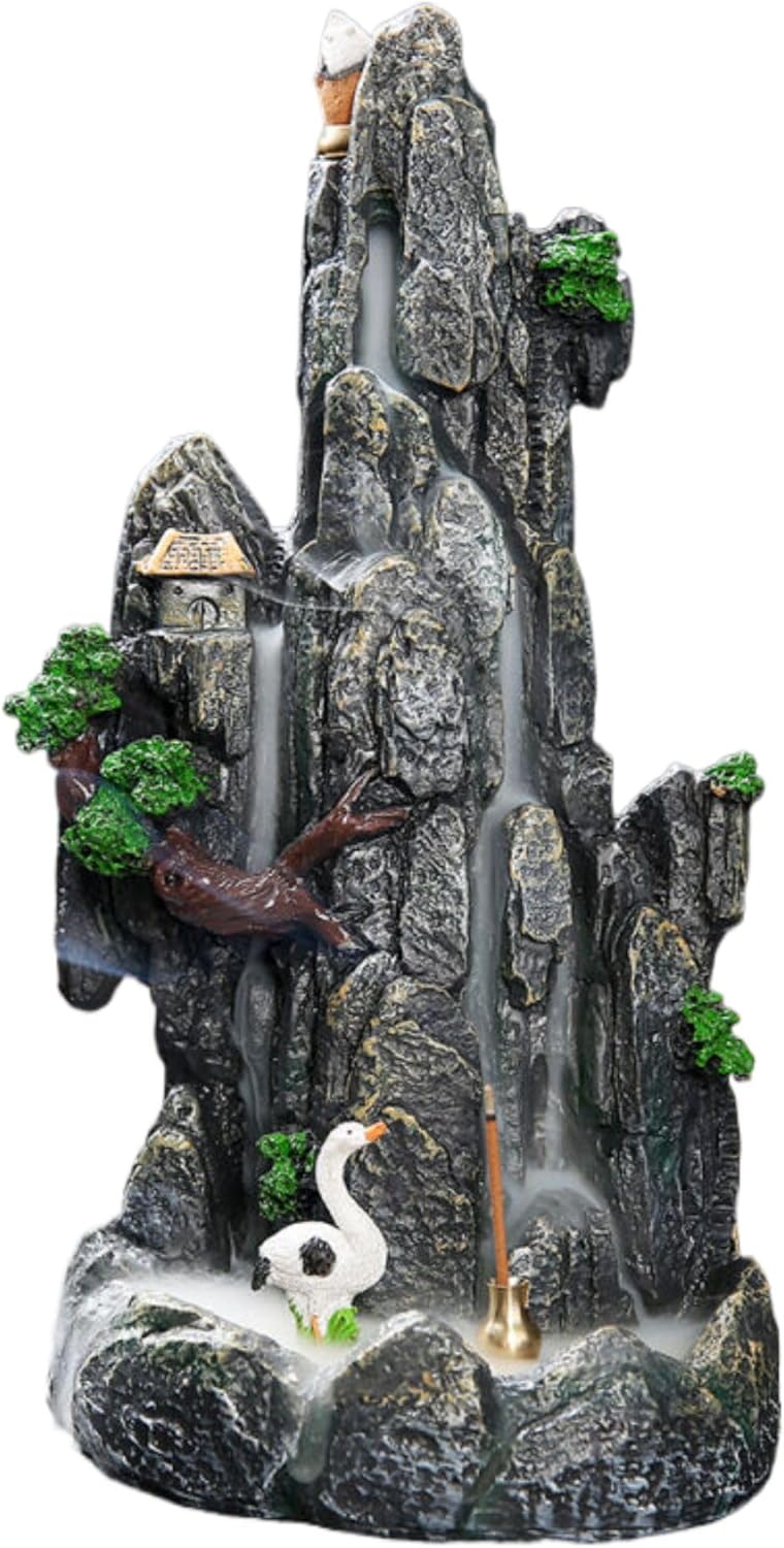 Home Decoration,新款树脂高山流水香炉 Incense Holder,老翁钓鱼香炉 Incense Holder,家居办公室摆件-12772