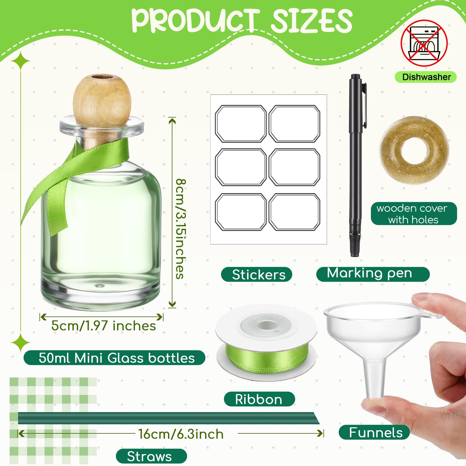 Hushee 24 Pcs Shot Glasses Patron Bottles with Cork Straw 1. 7 oz Mini Empty Tequila Bottles for Drinks Small Reusable Clear Glass Patron Shot Cups with Silk Ribbon Wedding Party Favors (50ml)