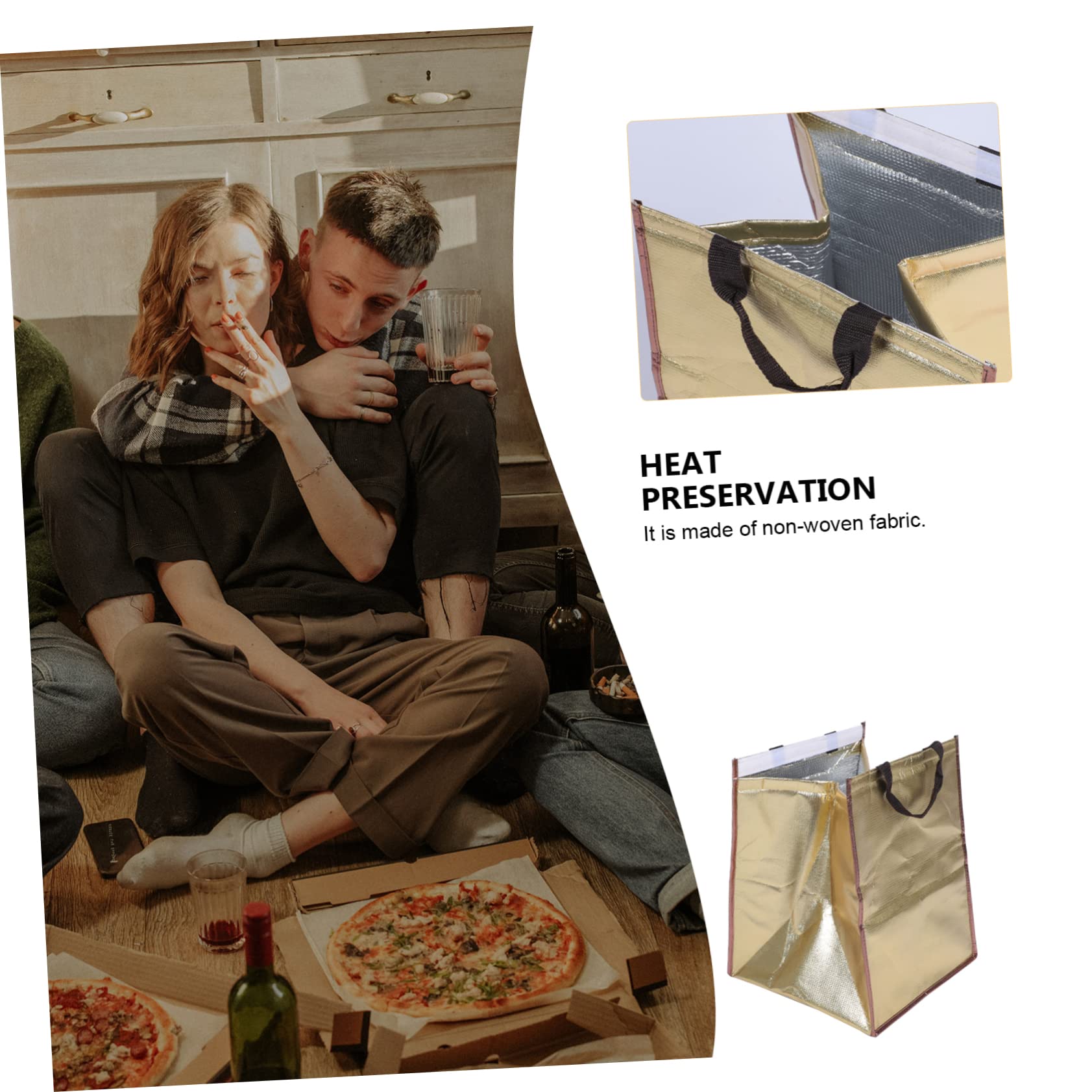 LIFKOME 3piezas Bolsa Térmica Aislante Para Comida y Resistente Para Picnic Camping y Transporte De Alimentos Frescos