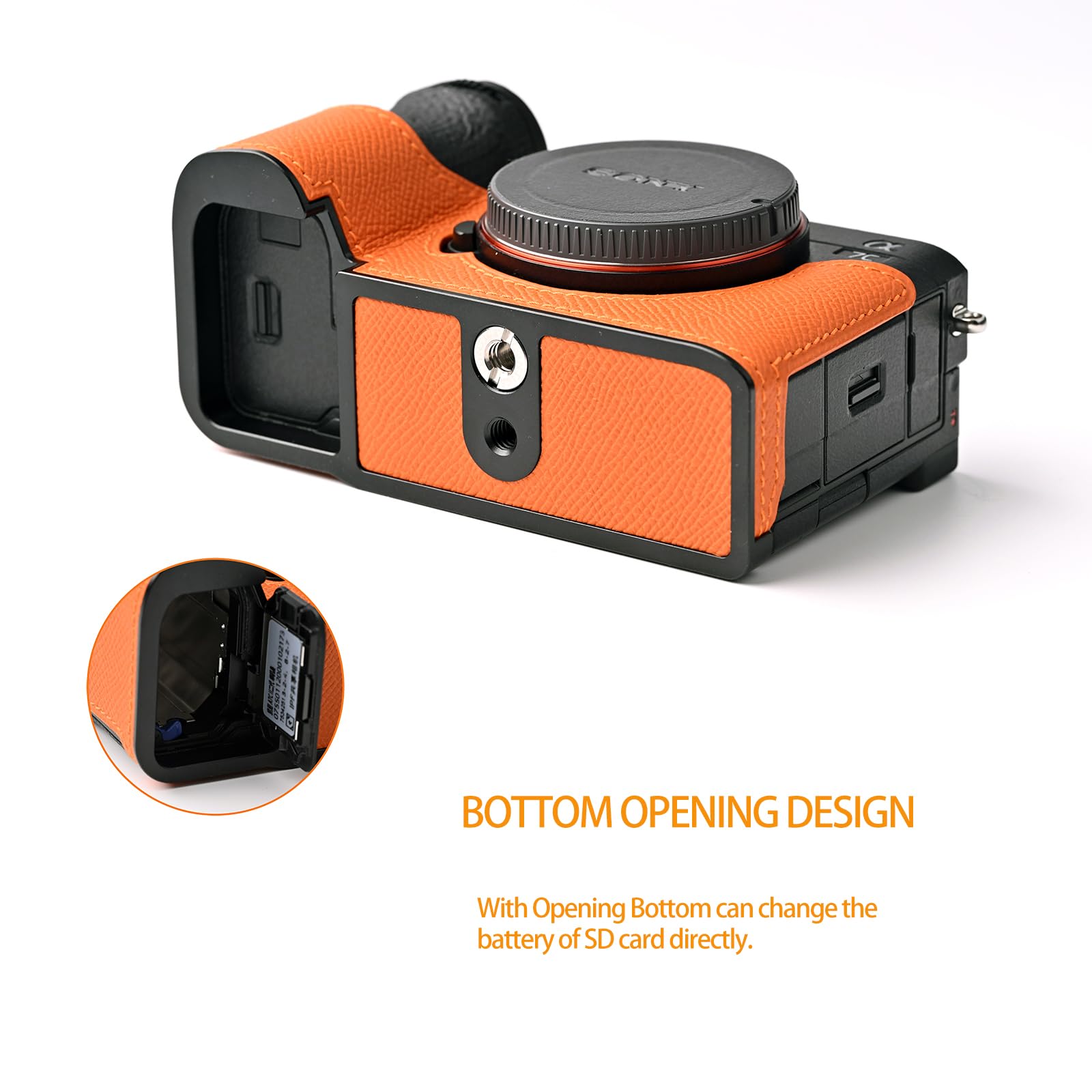 Amazon.co.jp: ハンドメイド本革カメラハーフケース Sony A7CII A7CR