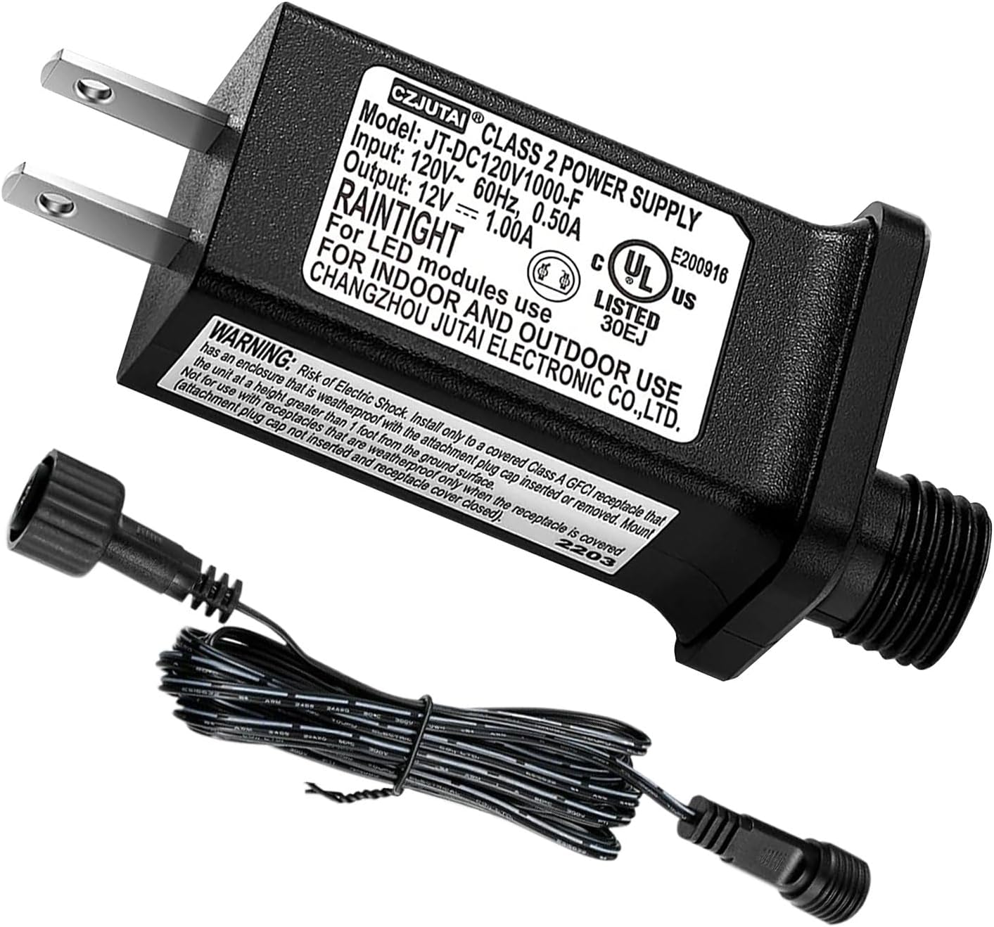 12VDC 9W 0.75A Class 2 Power Supply, LED Low Voltage Transformer