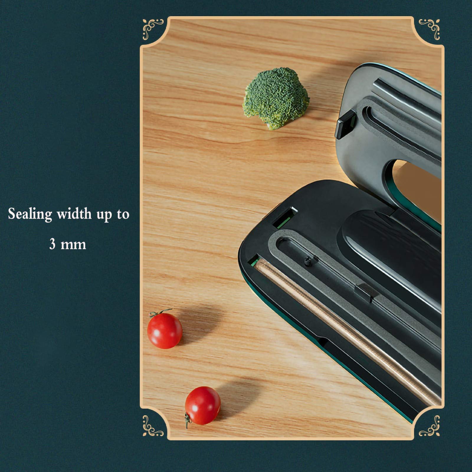Macchina Sottovuoto per Alimenti Professionale Sigillatrice Sottovuoto Automatica Portatile Vacuum Sealer Sigillatore a Vuoto Adatto per Alimenti freschi Sia secchi Che umidi A