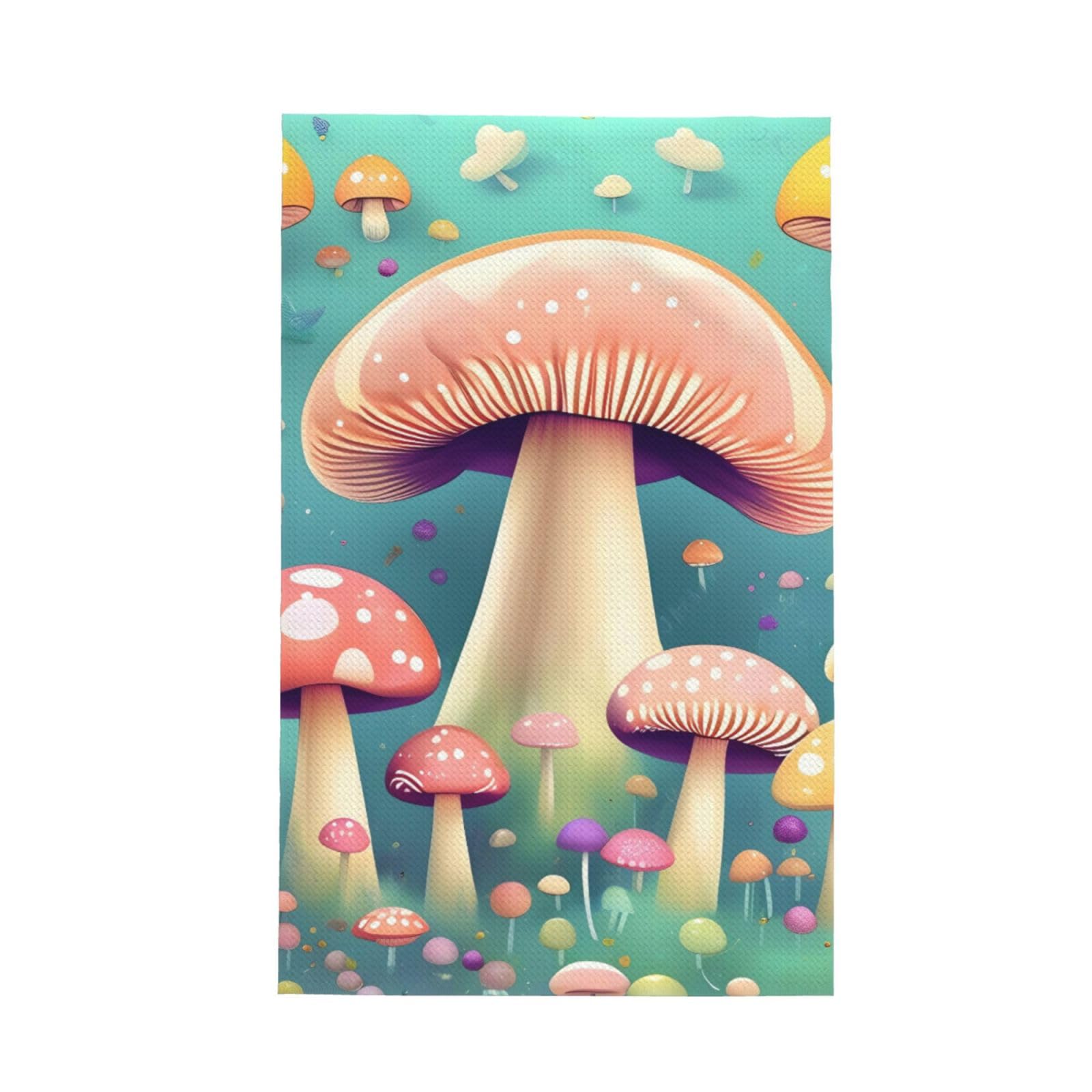 SXZVVBN Pretty little mushrooms Super Absorbent Microfibre Waffle Towels Fast Drying Dish Cloths Home Cafe Barista