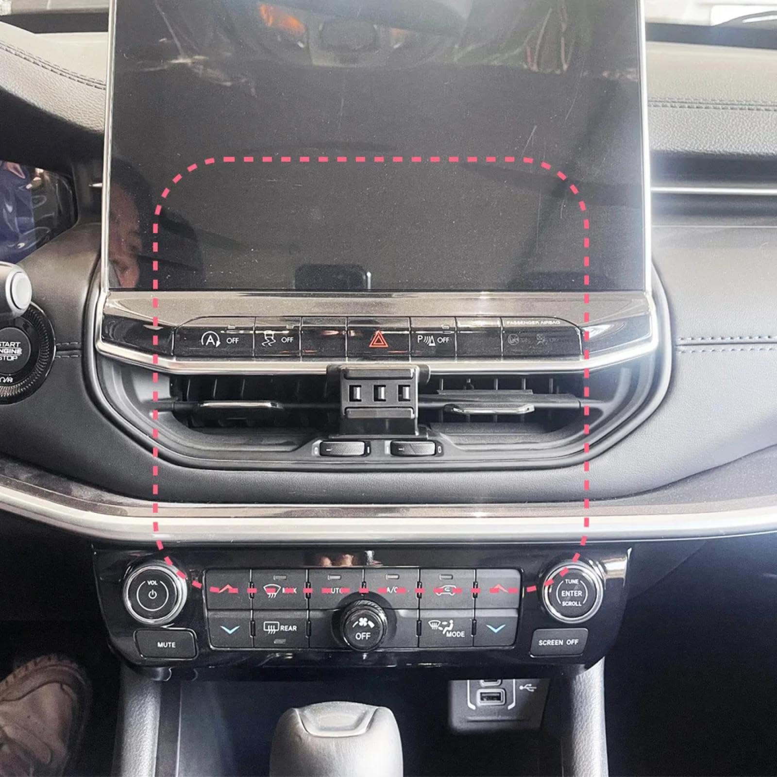 Uchwyt Samochodowy na Telefon dla Jeep Compass 2019-2023, uchwyt samochodowy na telefon uchwyt samochodowy na telefon akcesoria do wsparcia samochodu
