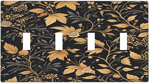 Miniatura 65 de Cubiertas Decorativas para Tomacorrientes Boho Floral Beige Flor y Hoja Botánico 1 Gang Interruptor de Luz Dúplex Placa Cubierta Placas de Boho
