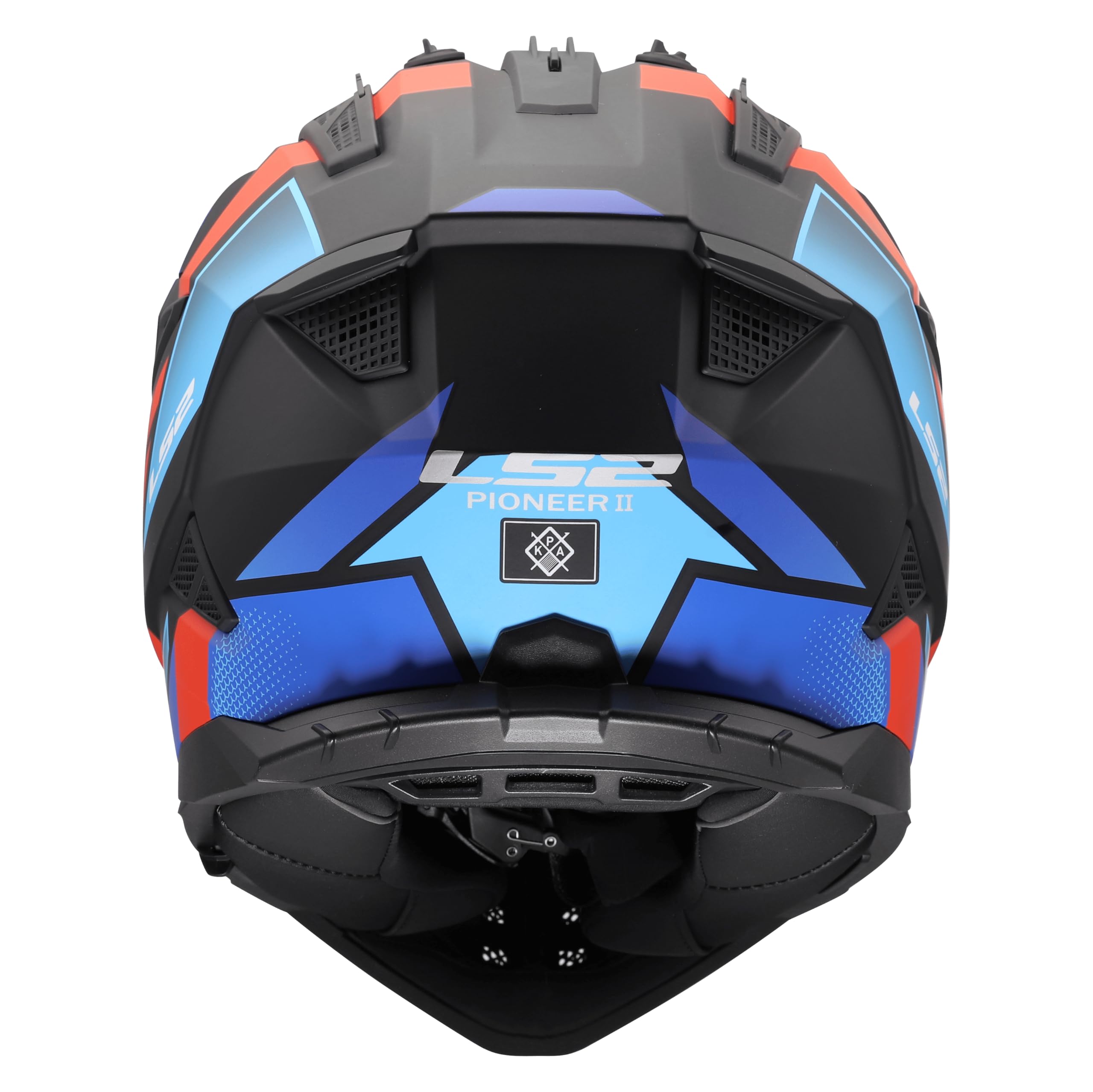 LS2, Casco Moto Cross PIONEER II BLOCK Black Red Blue, XS