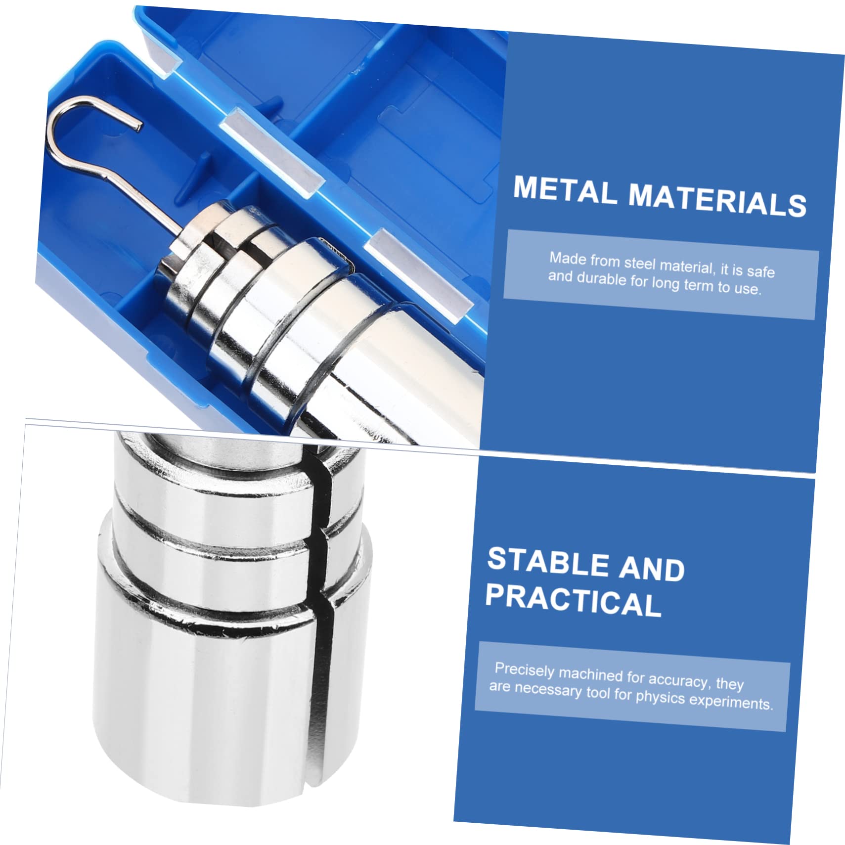 HOMOCONO Experiment Weights 350g Steel Slotted Mass Weights Set Hanger for Lab Use and Practical
