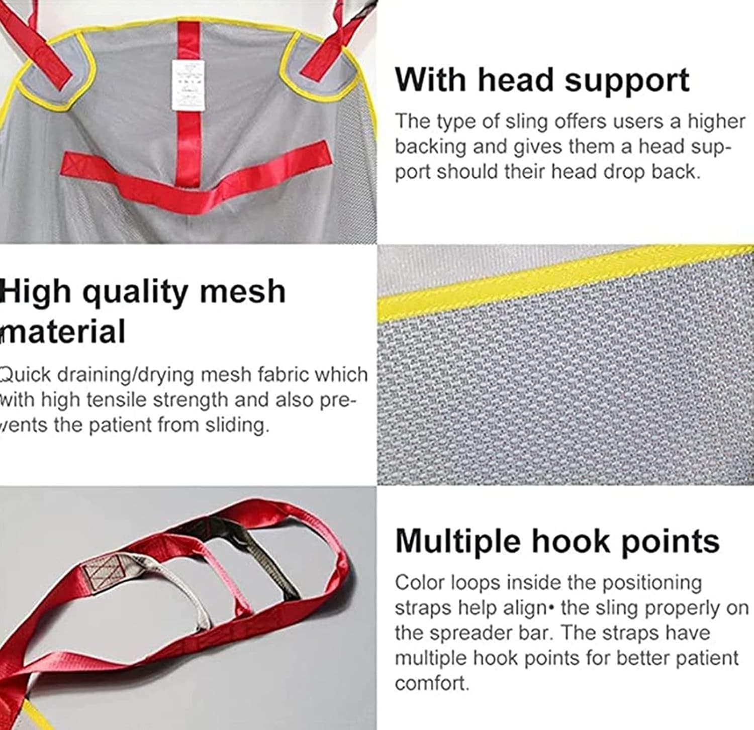 Toileting Sling, Sling for Hoist, Leg Lifter Reusable Full Body Sling Patient Lift,for Elderly, Bariatric and Disabled Home UseBathroom Transfer Hammock (Size : L) (X)