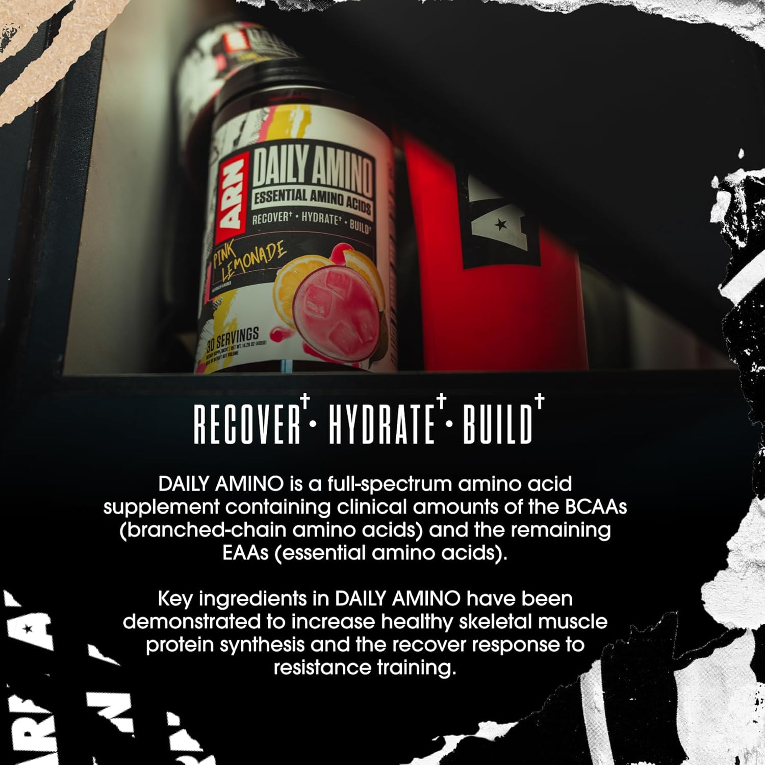 Arms Race Nutrition | ARN | Daily Amino Essential Amino Acids (30 Servings, Sour Blue Razz)