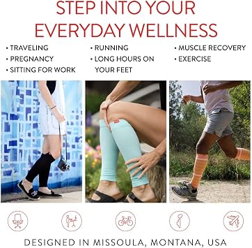 VIM & VIGR Nylon 15-20 mmHg Graduated Compression Leg Sleeves (Black Solid, Unisex S/M)