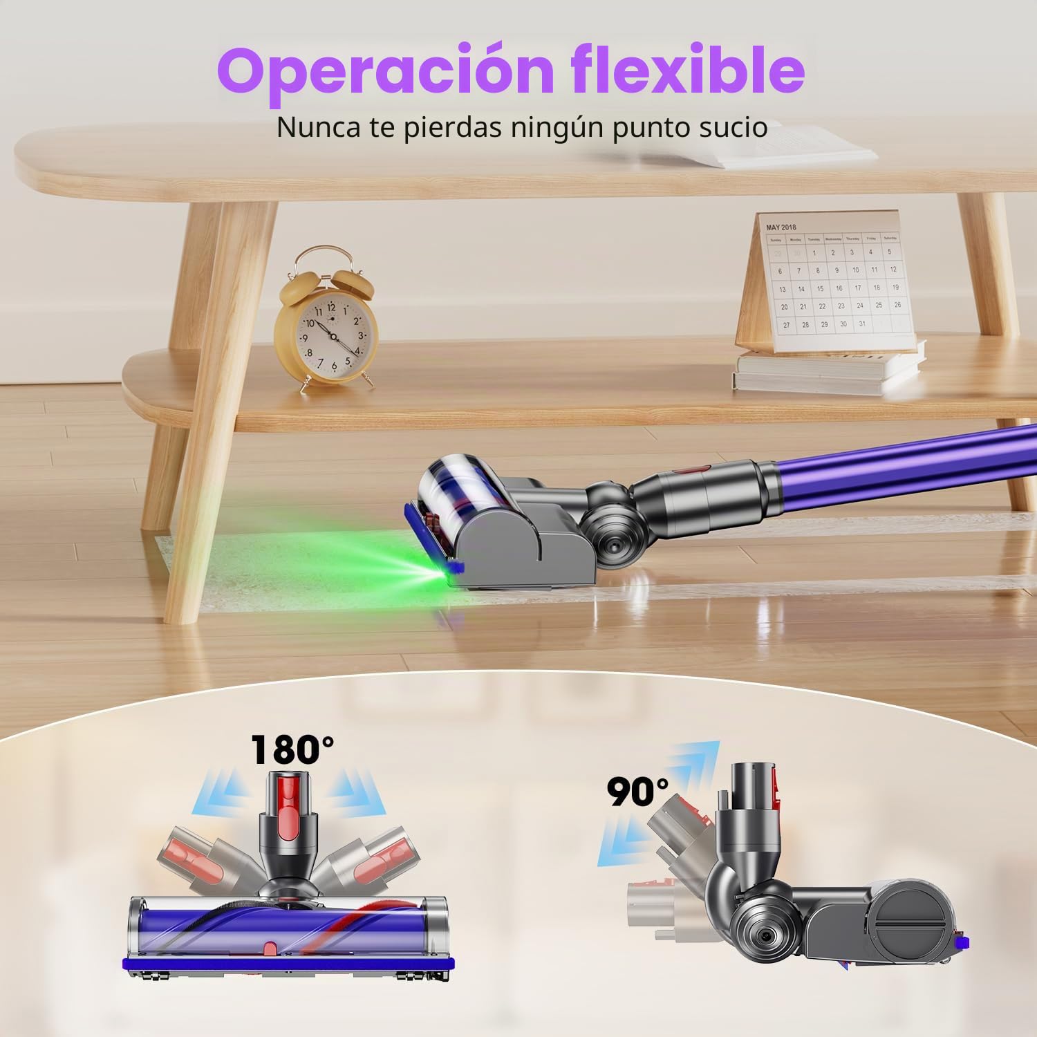 Cepillo eléctrico compatible con Dyson V7, V8, V10, V11, V15 Vacuum Cleaner Attachment, Part Direct Drive Cleaner Head Turbine Floor Nozzle for Turbo Brush with Quick Release for Hard Floors
