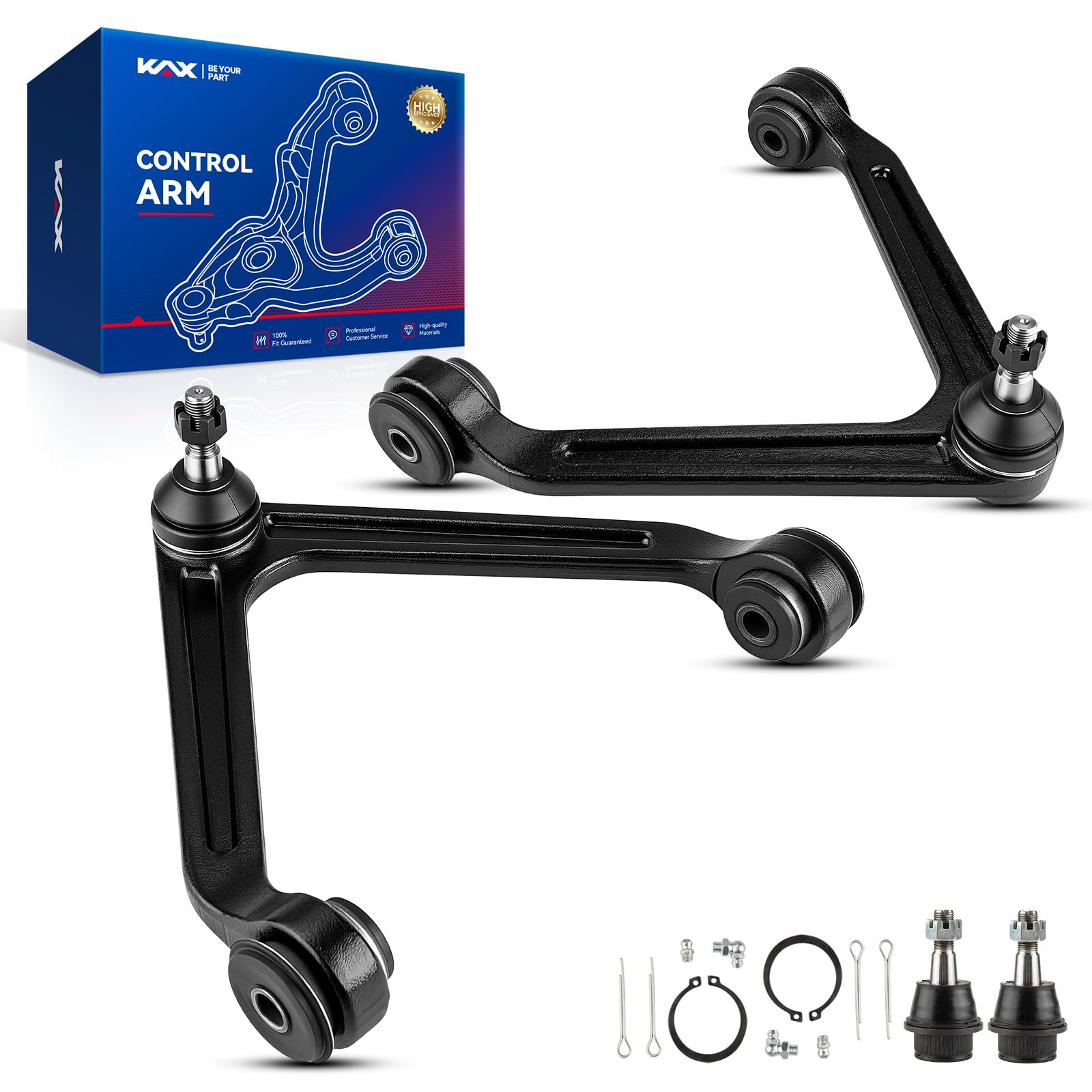KAX K7424 K7411 Front Upper Control Arm w/Ball Joint Assembly Fit Replacement for Ram 1500 2002 2003 2004 2005-4pcs