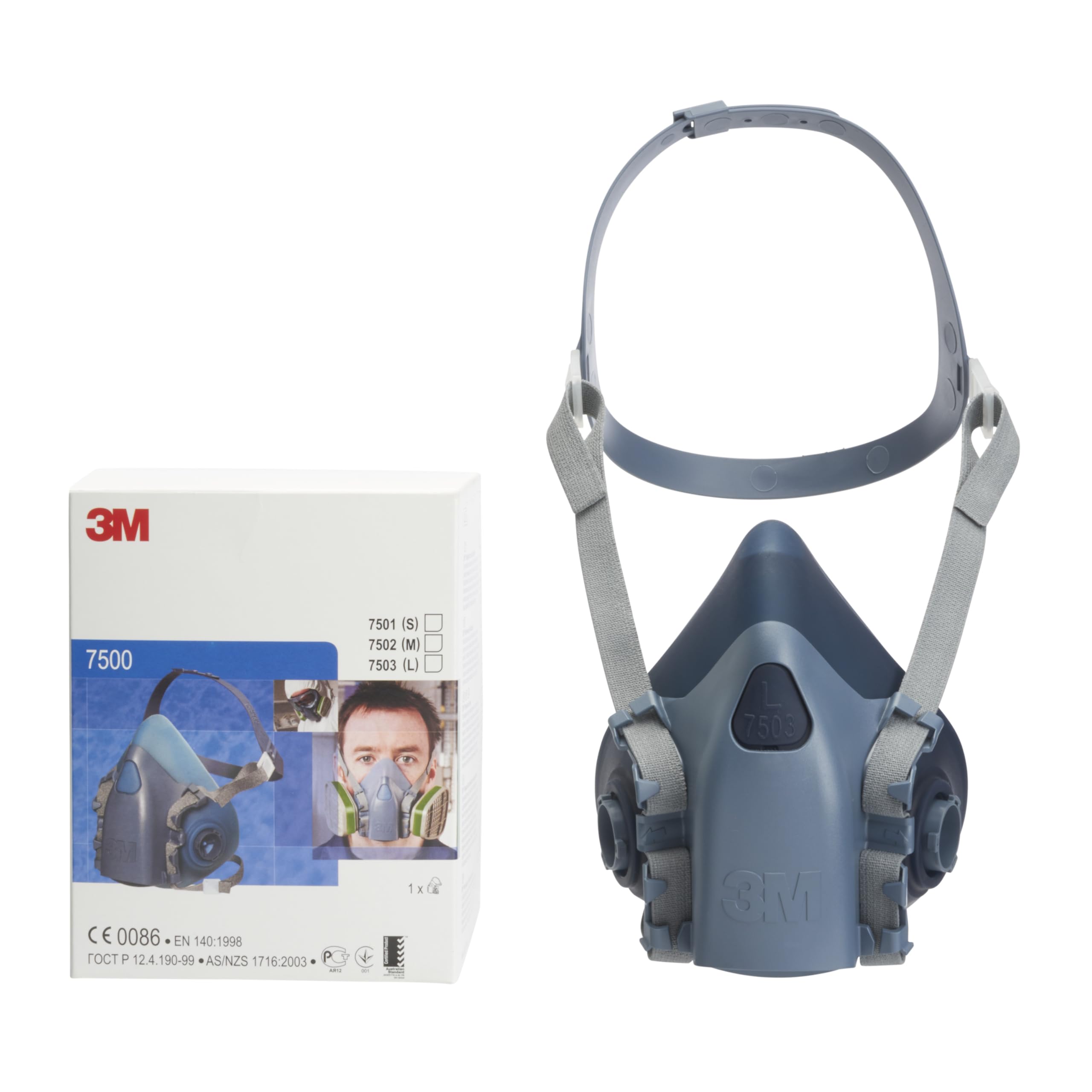 3M - Mascara media 7500, Certificado de seguridad EN