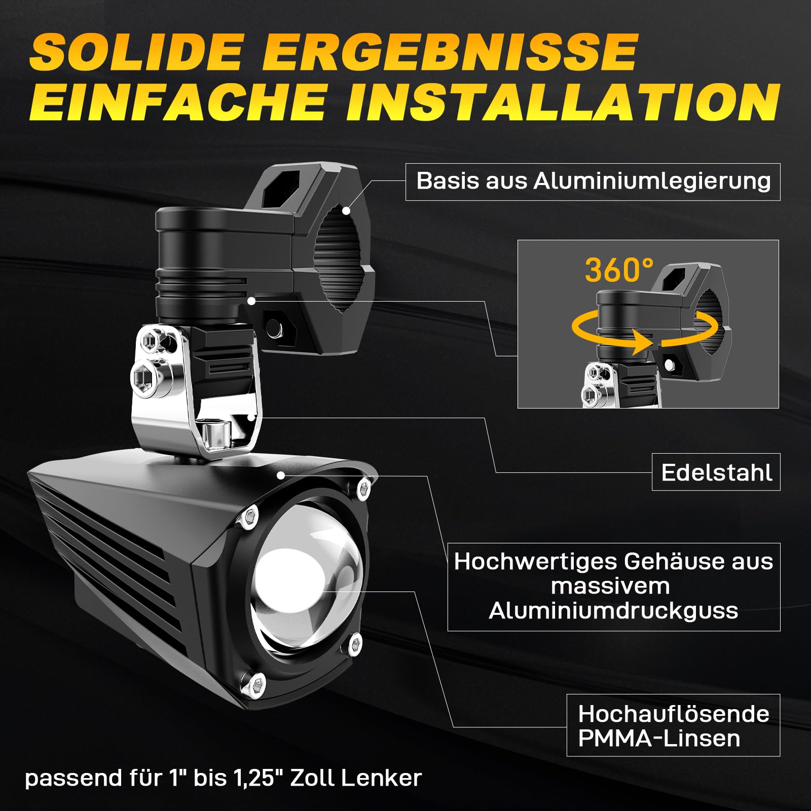 REALOVE Faros antiniebla LED para motocicleta