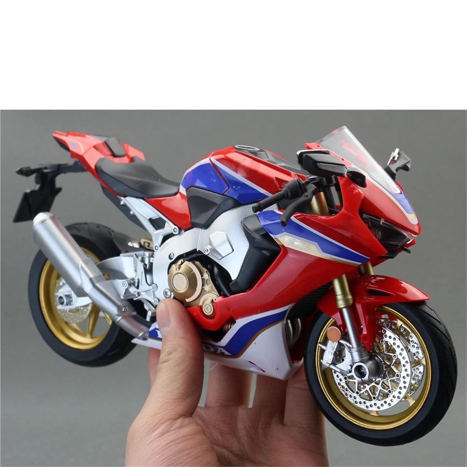 Modello di moto Ornamenti E Regali 1/9 Per Honda CBR 1000RR HRC Moto Da Corsa Giocattolo Modello Pressofuso Miniatura Di Grandi Dimensioni Illuminabile Collezione Regalo(Black)