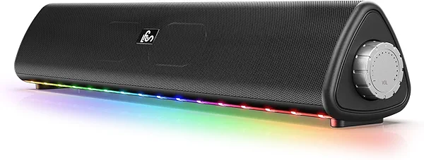 Bluetooth Computer Speakers for Desktop, 20W Stereo Sound, 3.5 mm Aux-in Connection, Wireless Battery Powered PC Speakers for Laptop, Tablet, Gaming