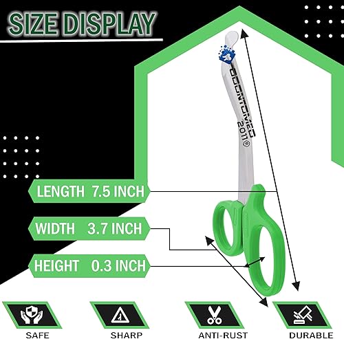 Miniatura 6 de OdontoMed2011 Green Emt Utility 7.5" Paramedic Bandage Shears Scissors Ems Stainless Steel Autoclavable First Aid Nurse Instruments Nursing Household